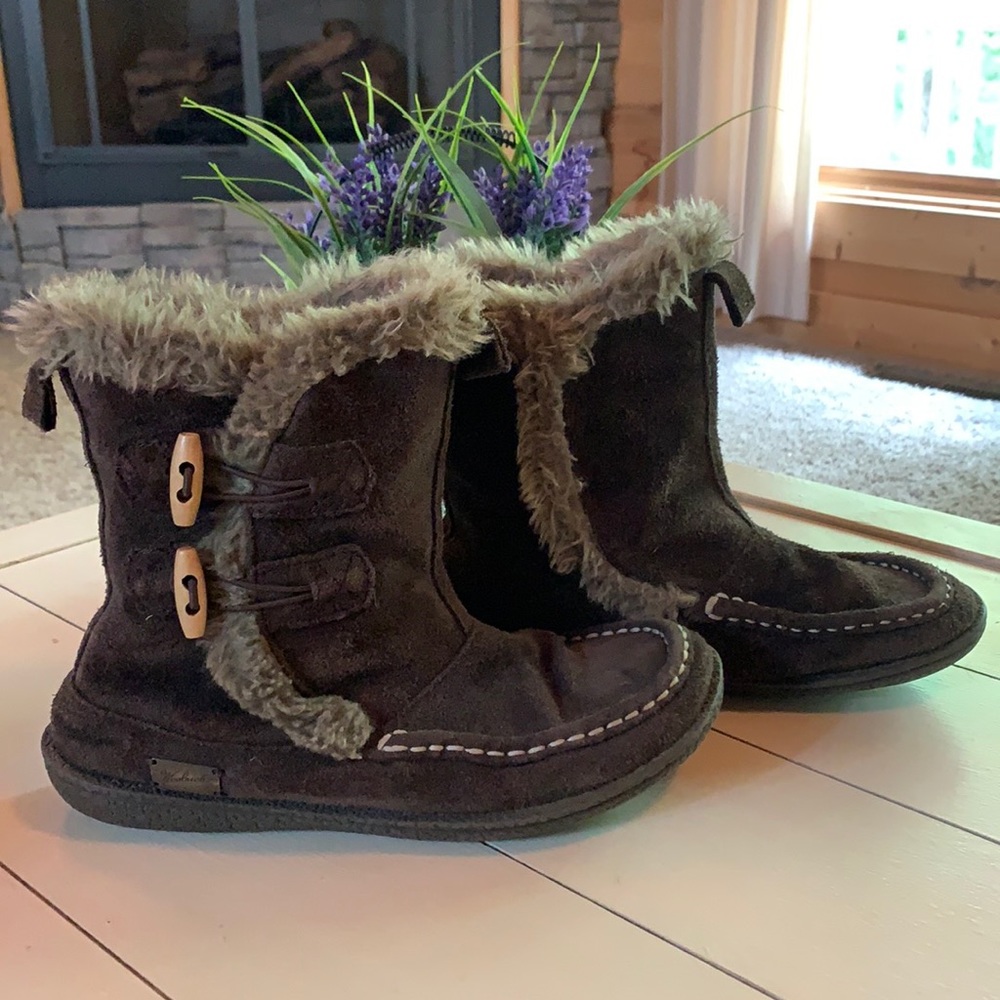 Woolrich Brown Suede/Faux Fur Ankle Boot sz 7
